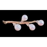 Austria 14K | Gold Pearl Brooch