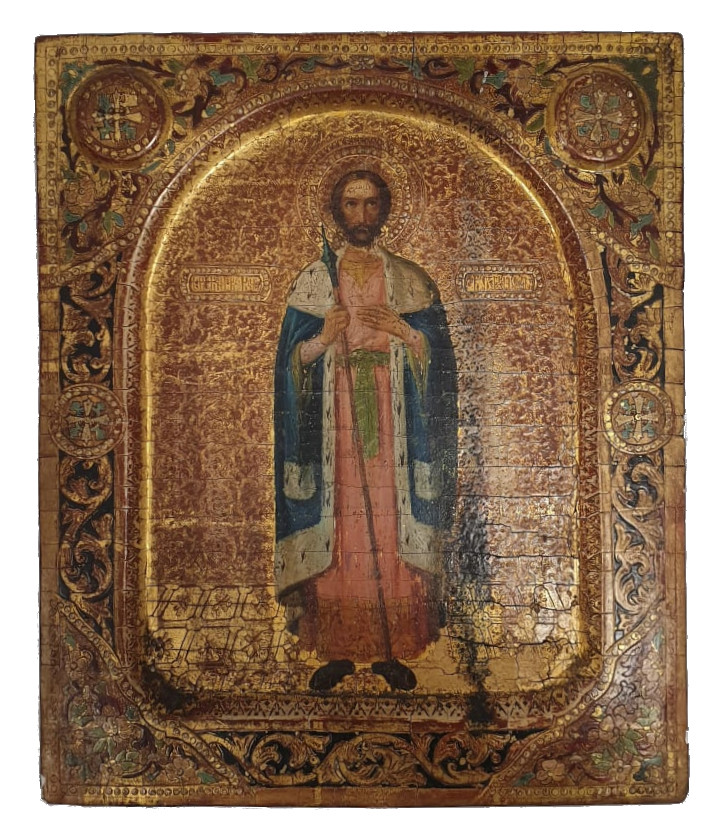 RUSSIAN ICON | ST. BORIS | 19TH CENTURY