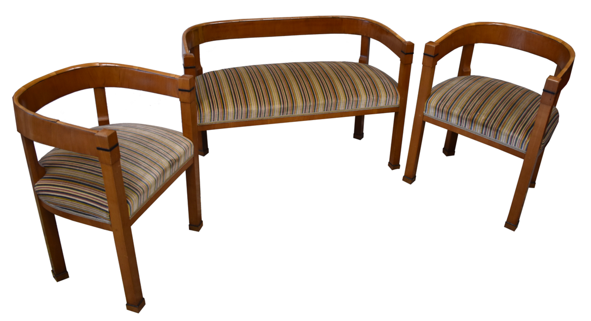 Biedermeier | 2 Armchairs & Setee Set