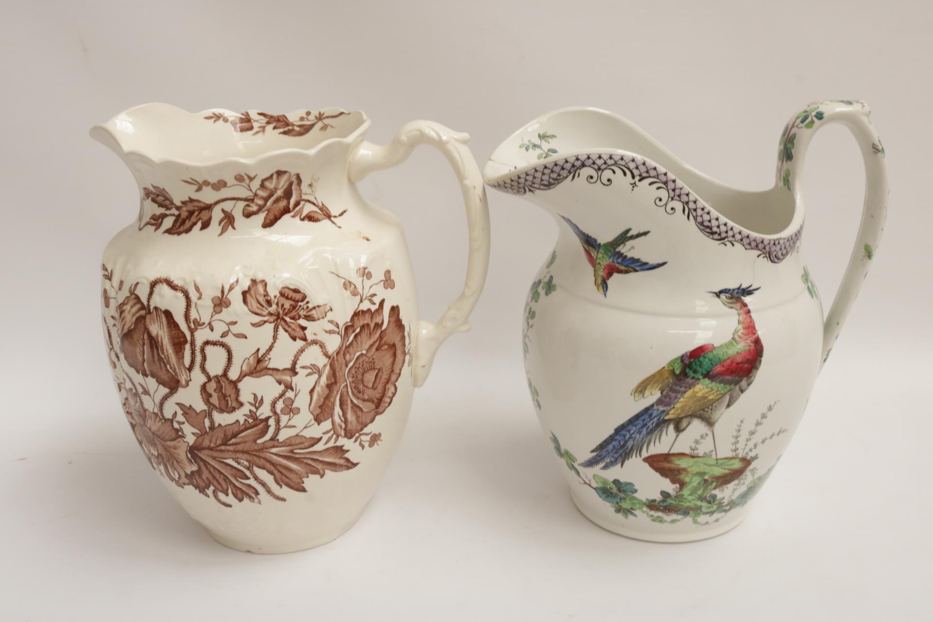 4 x Victorian Style Jugs, various sizes, including Masons, Spode (one has slight damage) - Image 7 of 8