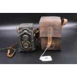 Ikoflex Zeiss Ikon Vintage Camera with Original Leather Case