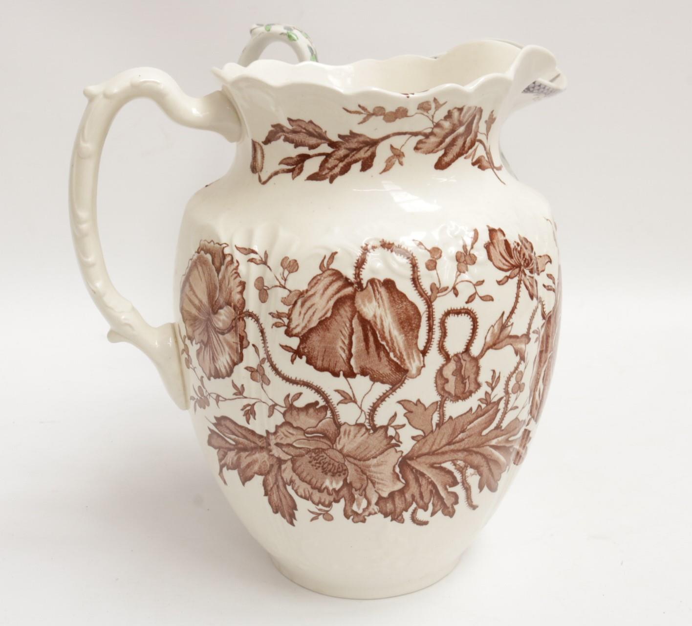 4 x Victorian Style Jugs, various sizes, including Masons, Spode (one has slight damage) - Image 6 of 8