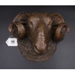 Large Bronze / Brass Rams Head (excellent casting) Cowdy Foundry - 11 inches x 8 inches.