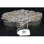 William Comyns 1904 Sterling Silver Pot Pourri Box with detailed repousse of a wedding scene with