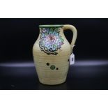 Large Royal Staffordshire Burlsem Jug / Vase painted with Enamel decoration.