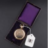 9CT Gold Pocket Watch Full Hunter by Thomas Russell in beautiful working condition, no dents,