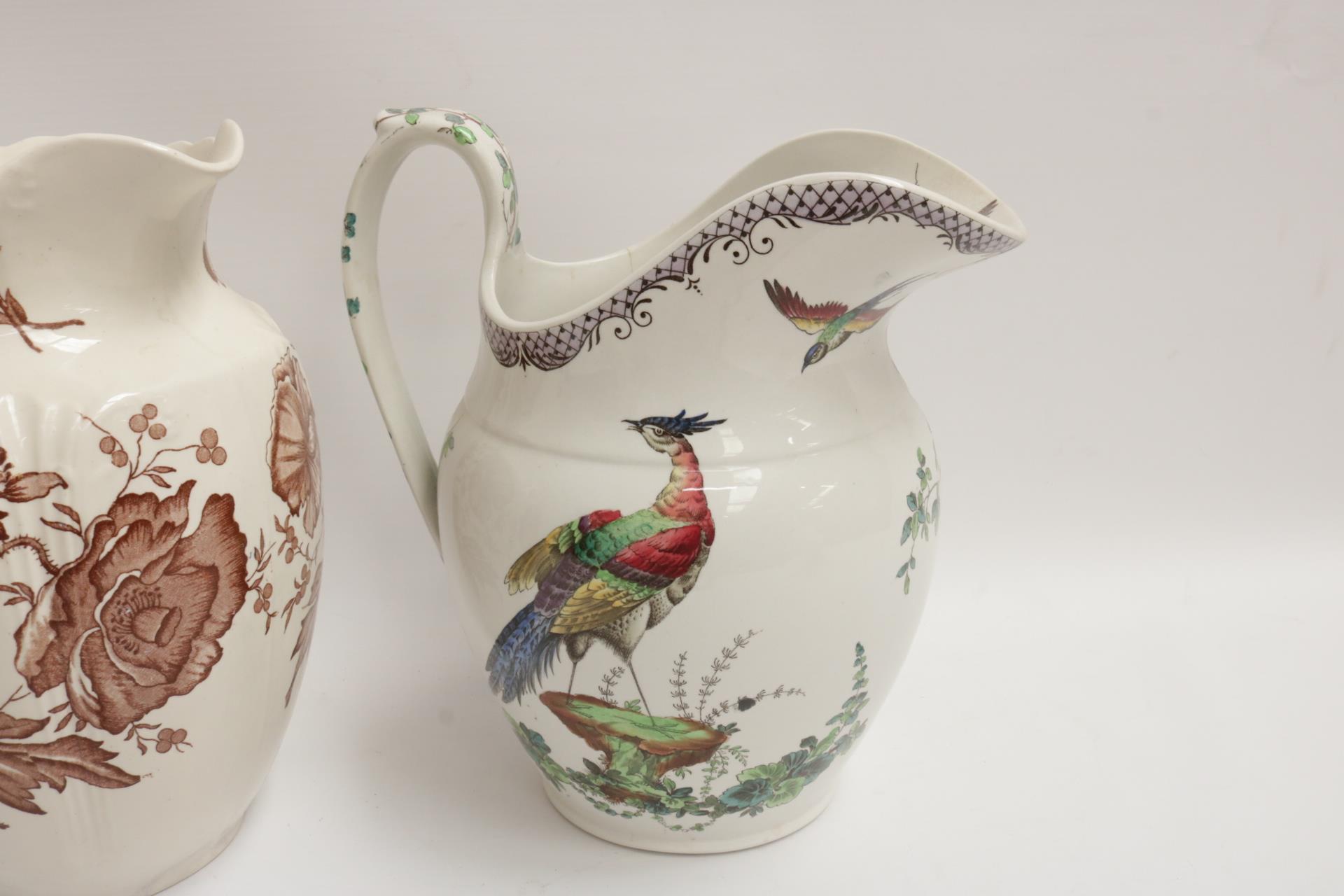 4 x Victorian Style Jugs, various sizes, including Masons, Spode (one has slight damage) - Image 5 of 8