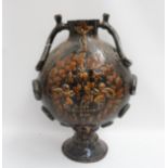 A Large Pottery Flask possibly used for Holy Water, early 19th Century. This item does have damage