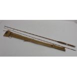 Hardy Bros Ltd G8901 4 Piece Fishing Rod, plus one other 2 piece cane rod.