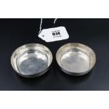 Pair of Silver Aprey London Pin Dishes - Birmingham 1926