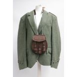 Mens Scottish Traditional Jacket Skean-Dhu x2, Belt & Sporran