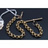 9CT Gold (Thick Link) Gentlemans Watch Chain 20.85 Grams