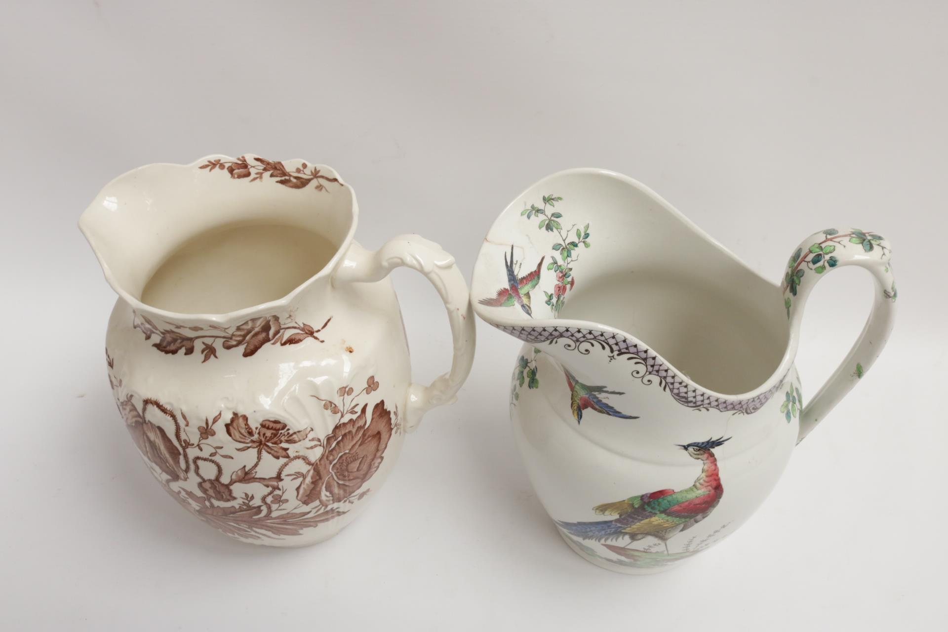 4 x Victorian Style Jugs, various sizes, including Masons, Spode (one has slight damage) - Image 8 of 8