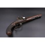 18th Century Flintlock Pistol with Ram Rod by J & W Richards - 9" barrel in great condition.