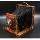 A very good quality original National Half Plate Camera manufactured by W Butcher & Sons from 1902 -