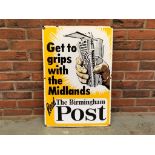 Birmingham Post 'Get To Grip With The Midlands' Vintage Enamel Sign
