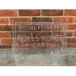 Special retailers of Rolls Royce Cars Sign