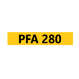 Cherished Registration Number PFA 280 On Retention Certificate