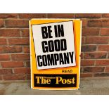 The Birmingham Post - 'Be In Good Company' Vintage Enamel Sign