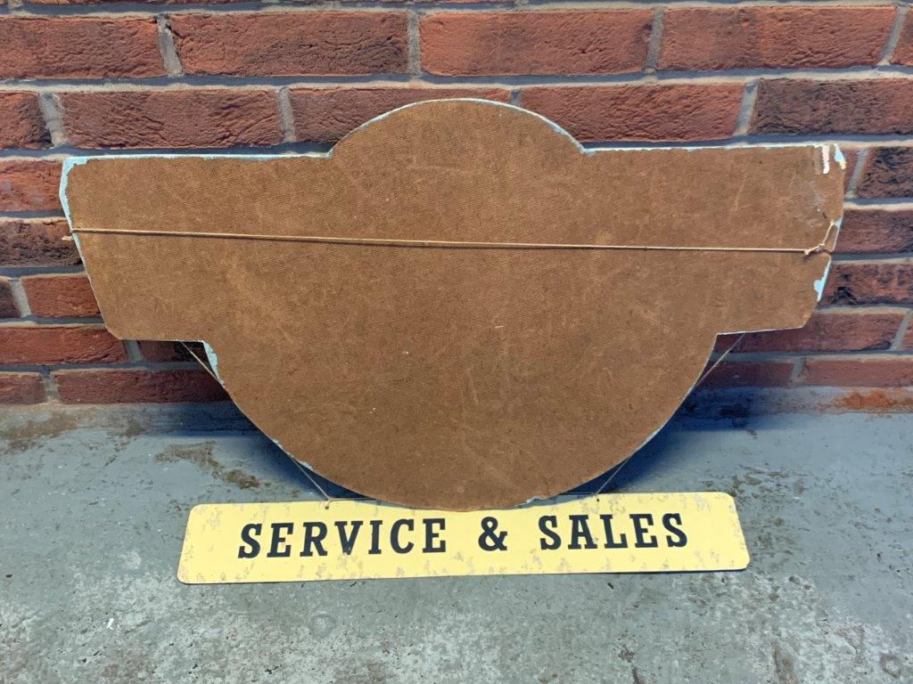 Morris Advertising Sign On Board with a Sales & Service Sign - Image 2 of 2