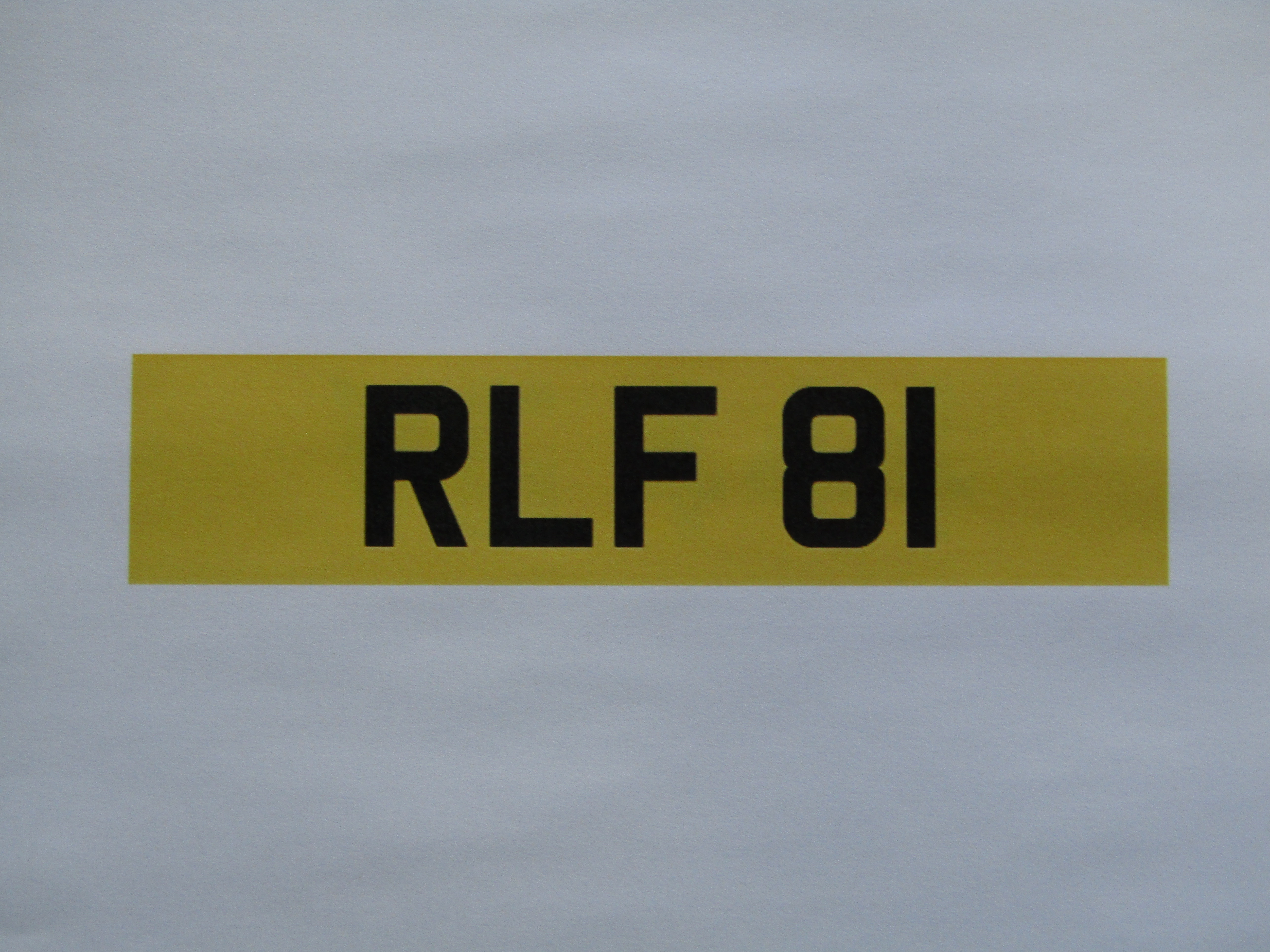 Cherished Registration Number RLF 81 on Retention