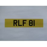 Cherished Registration Number RLF 81 on Retention