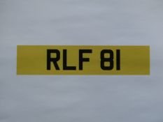 Cherished Registration Number RLF 81 on Retention