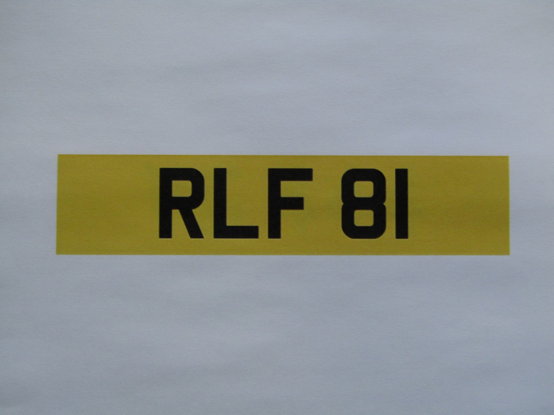 Cherished Registration Number RLF 81 on Retention