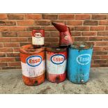 3 Esso 5 Gallon Cans, Esso Tin and Jug