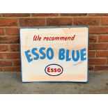 Double Sided Esso Blue Enamel Flange Sign