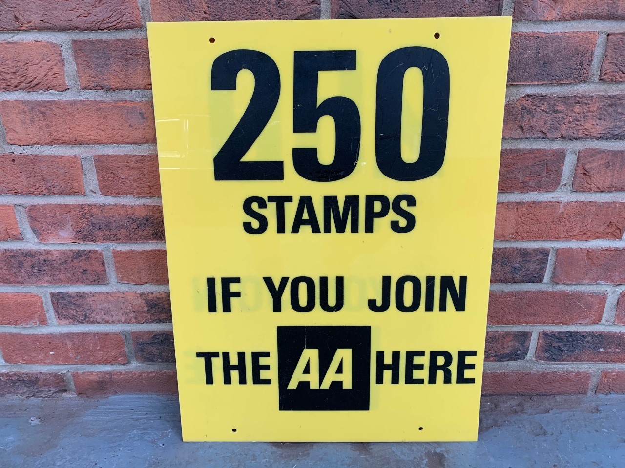 AA Stamps Perspex Sign