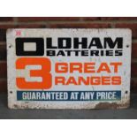 Oldham Batteries Metal Sign