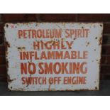 Enamel Warning Sign