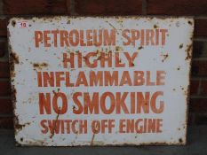 Enamel Warning Sign