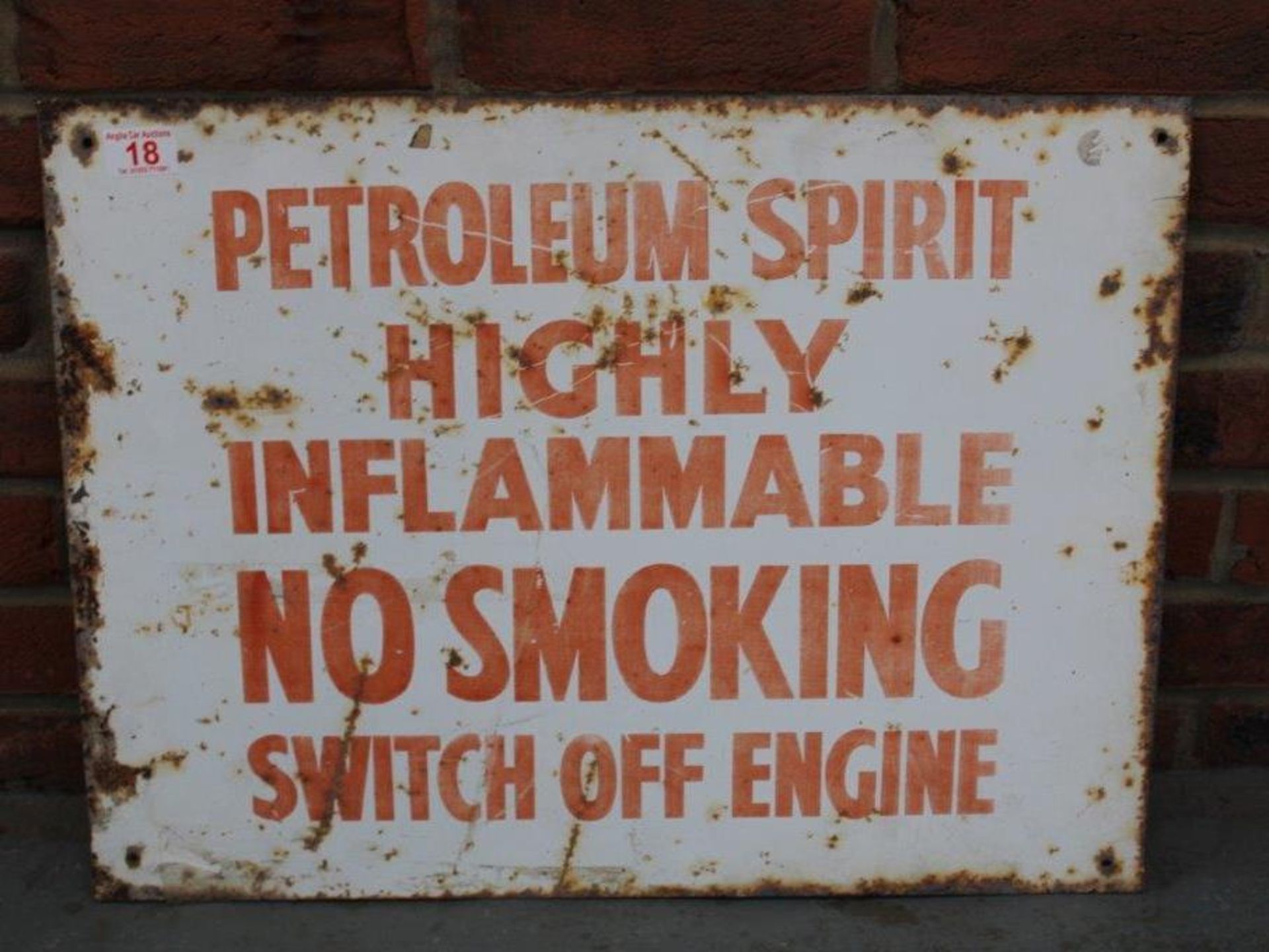 Enamel Warning Sign