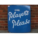 Vintage Players Please Enamel Sign