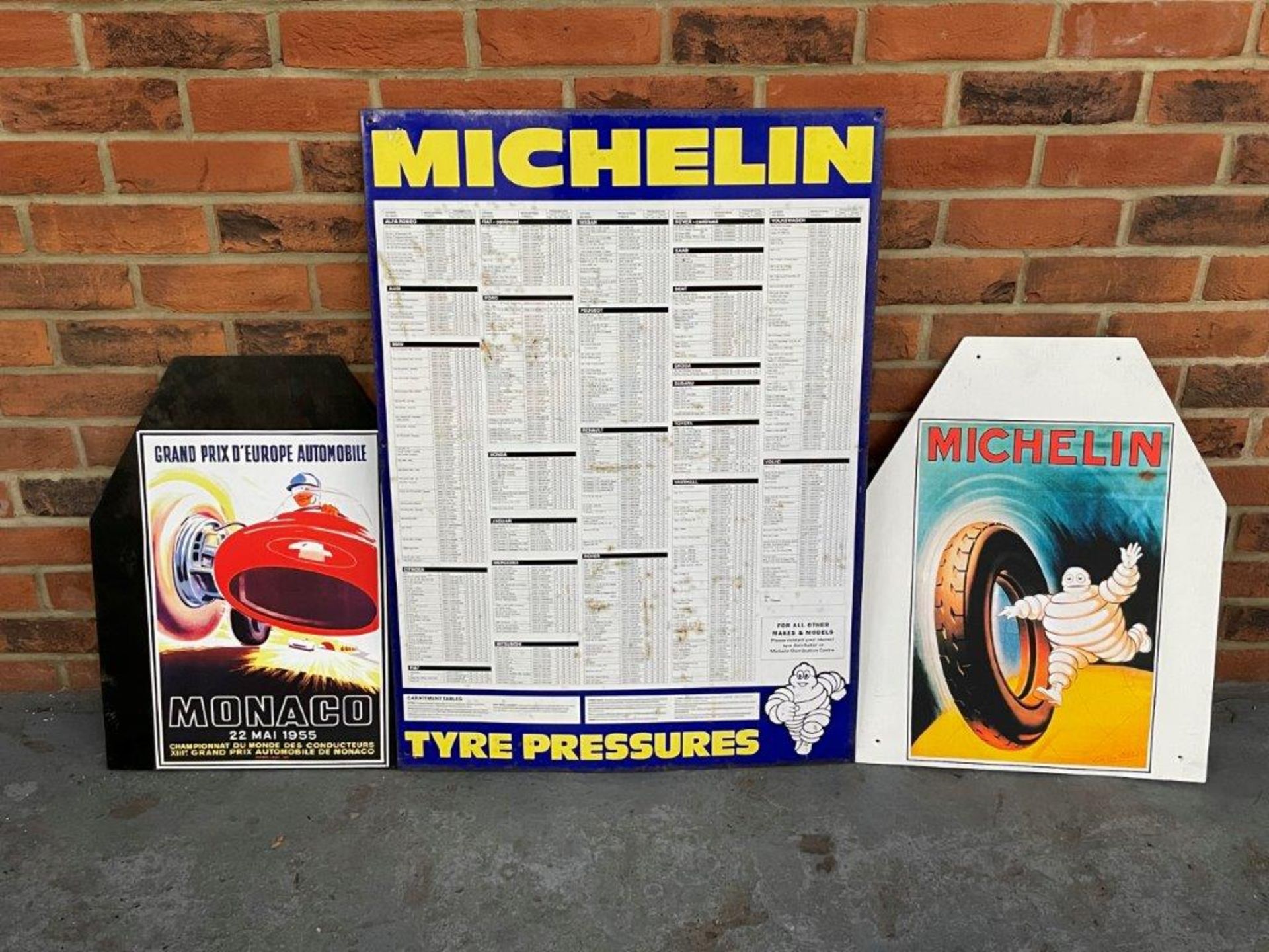 Michelin Tin Tyre Pressure Chart Together With Reproduction Monaco Grand Prix And Michelin Signs