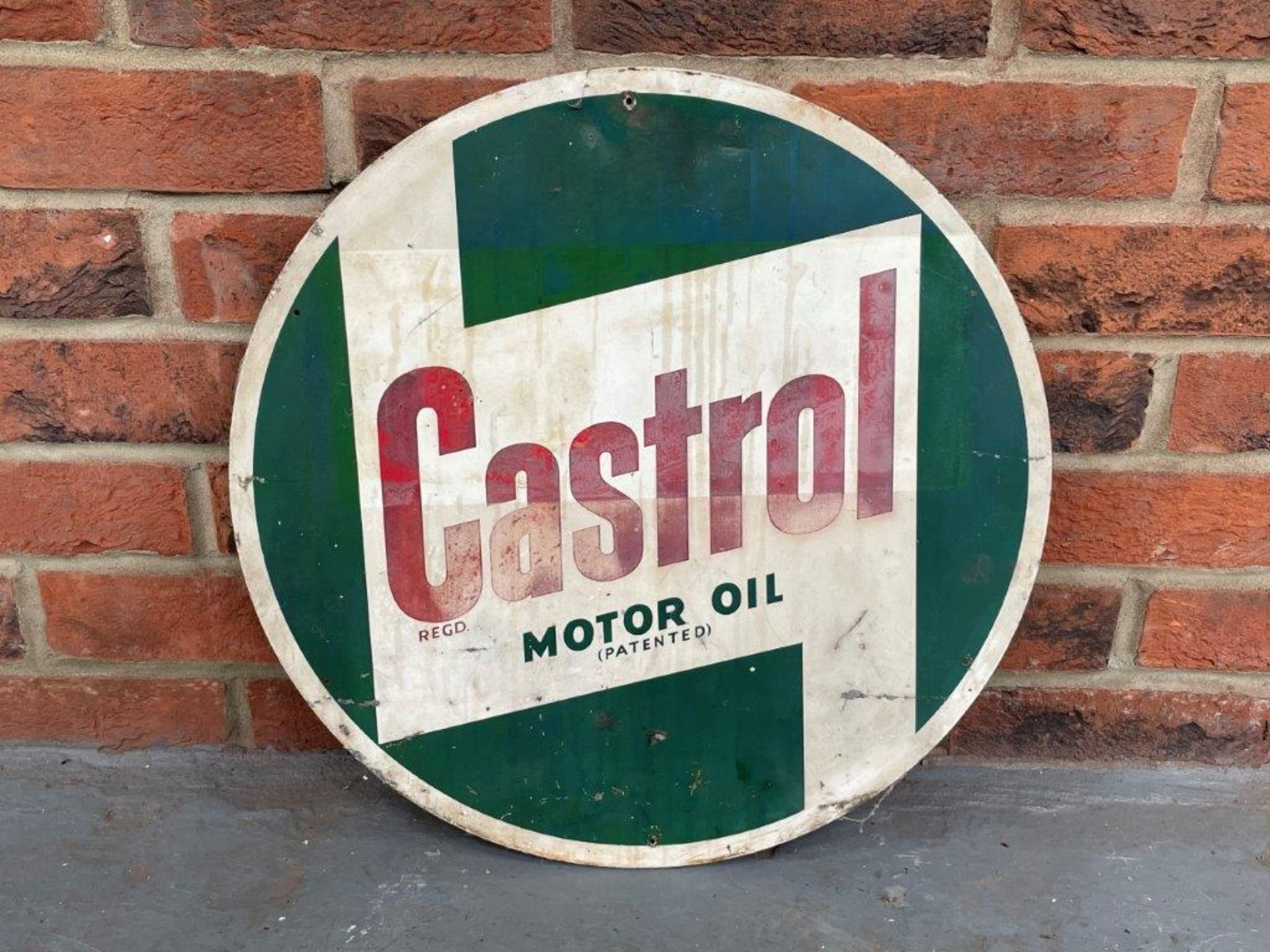 Vintage Castrol Circular Sign by Cowling