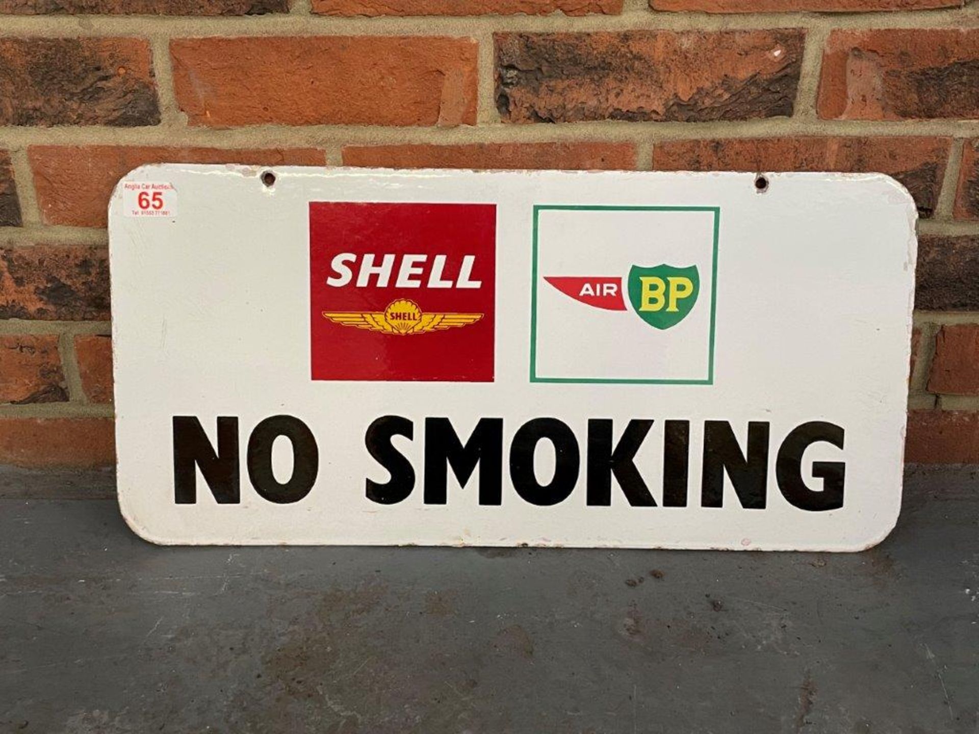 Shell And Air BP Original Enamel No Smoking Sign