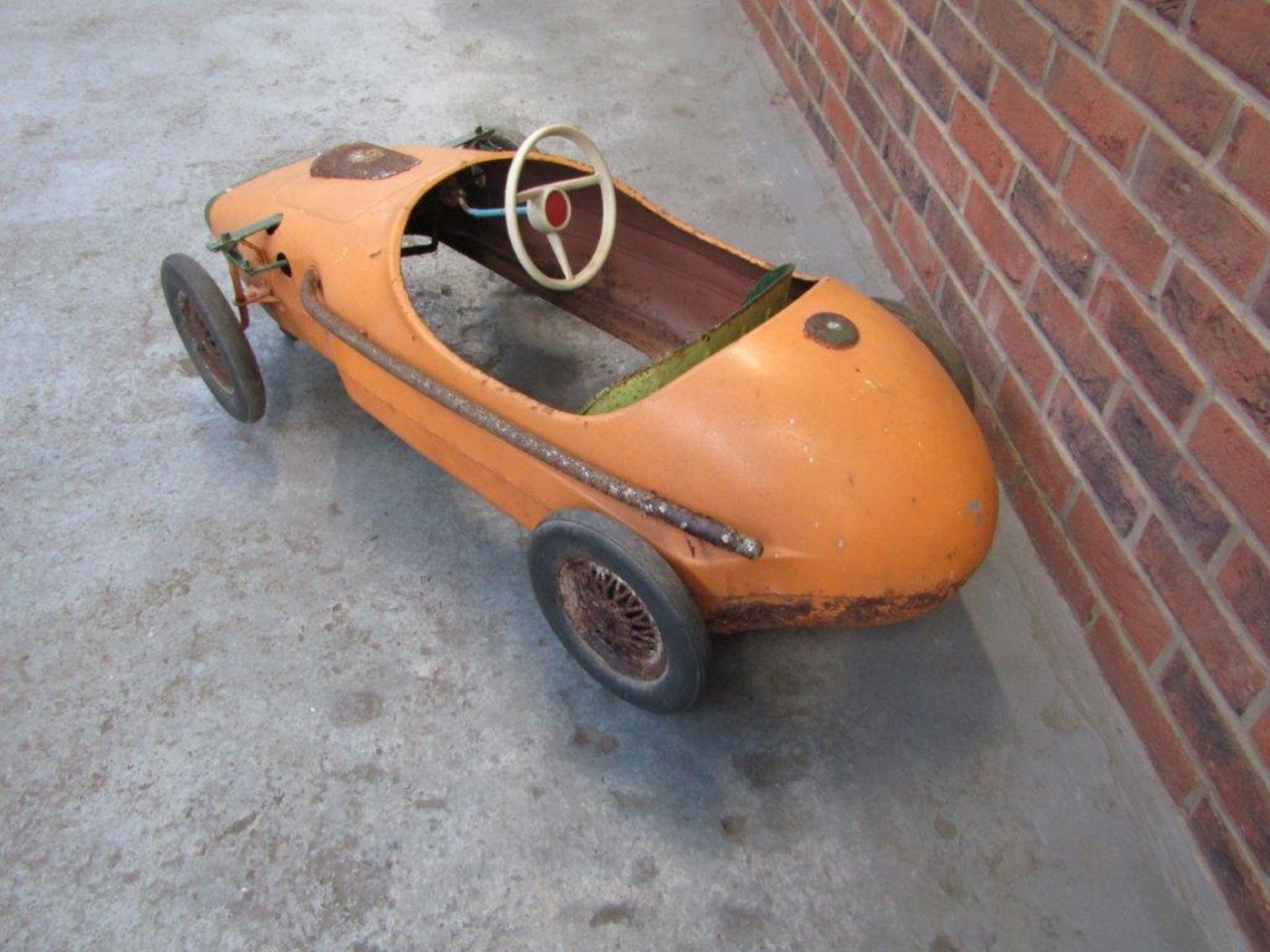 Vintage Triang Childs Racing Pedal Car - Image 4 of 5