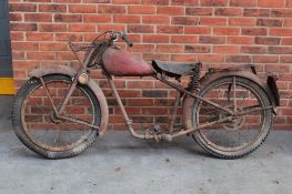 Vintage Motorcycle rolling frame for spares/repair