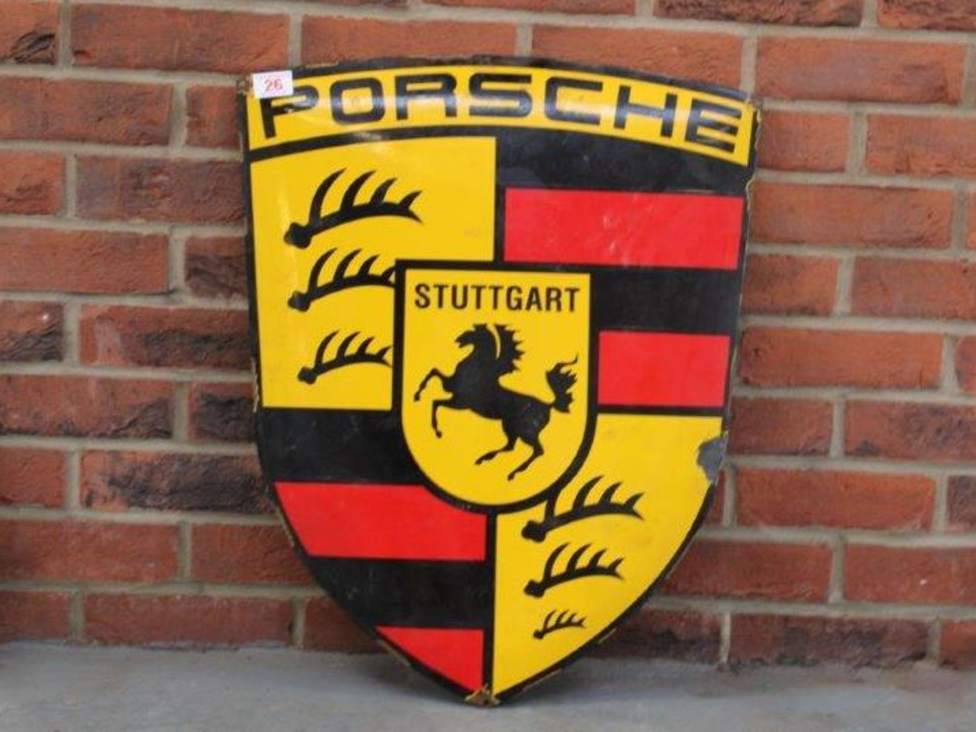 Porsche Stuttgart Enamel Sign