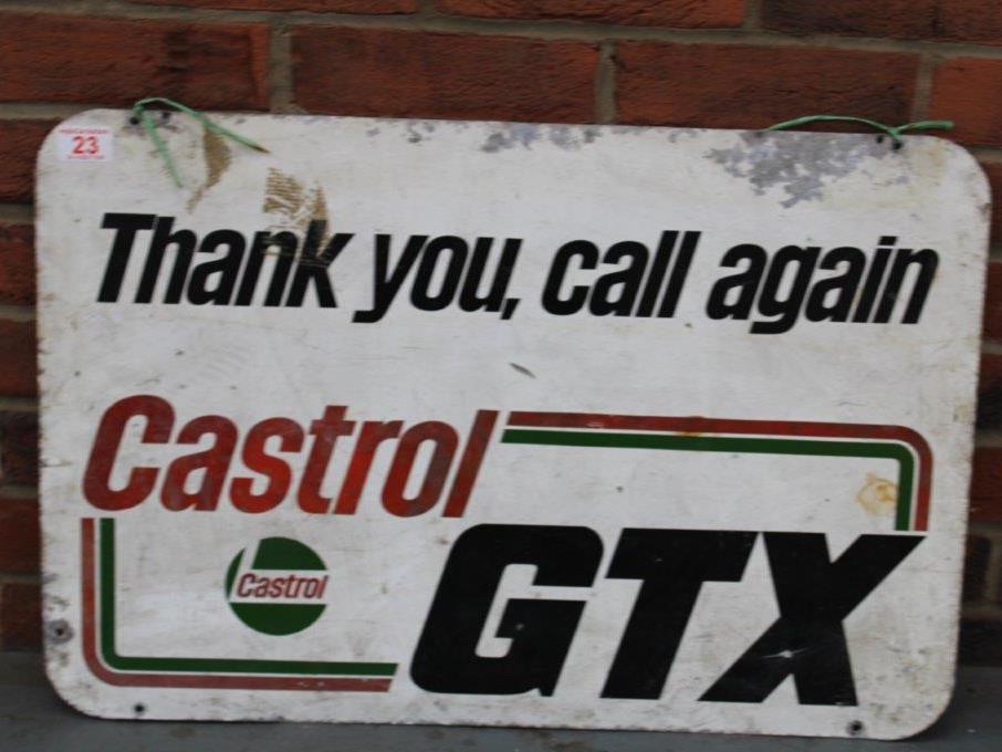 Castrol GTX Aluminium Sign