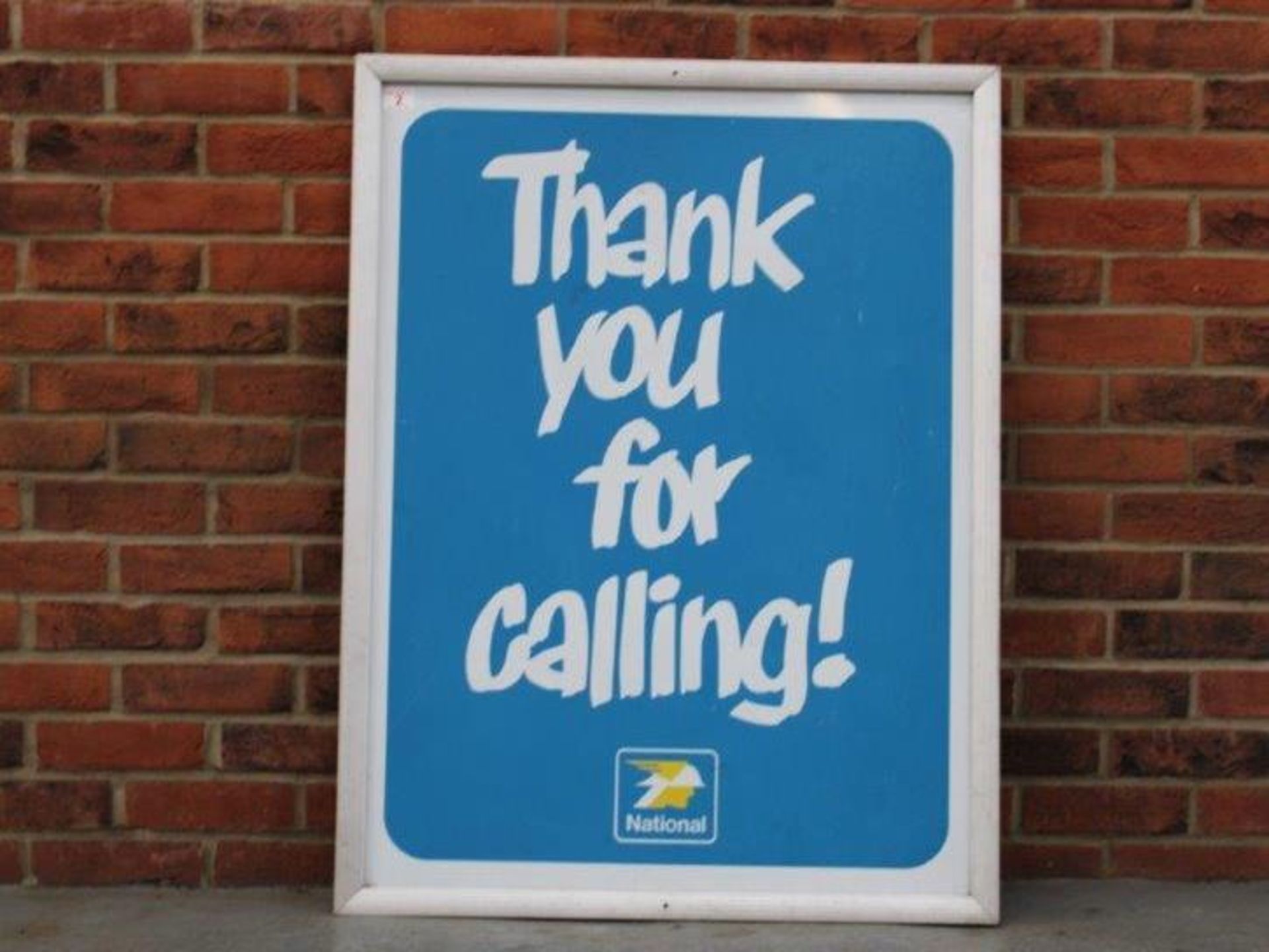 Framed National Thank You For Calling Aluminium Sign