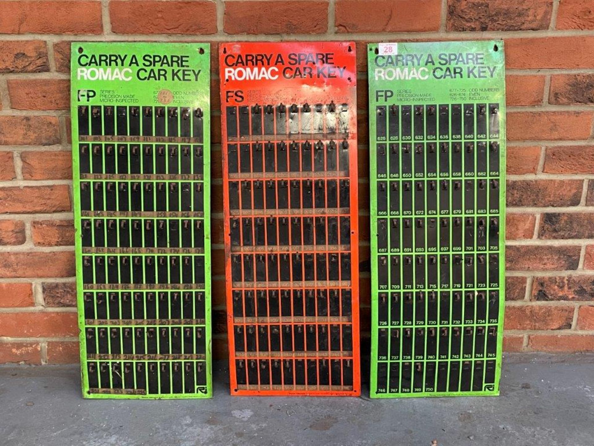 Three Romac Tin Key Boards