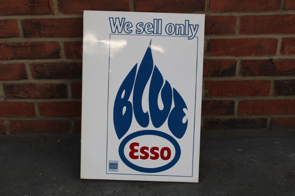 Esso Blue Aluminium Flanged Double Sided Sign - Image 2 of 2