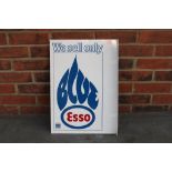 Esso Blue Aluminium Flanged Double Sided Sign