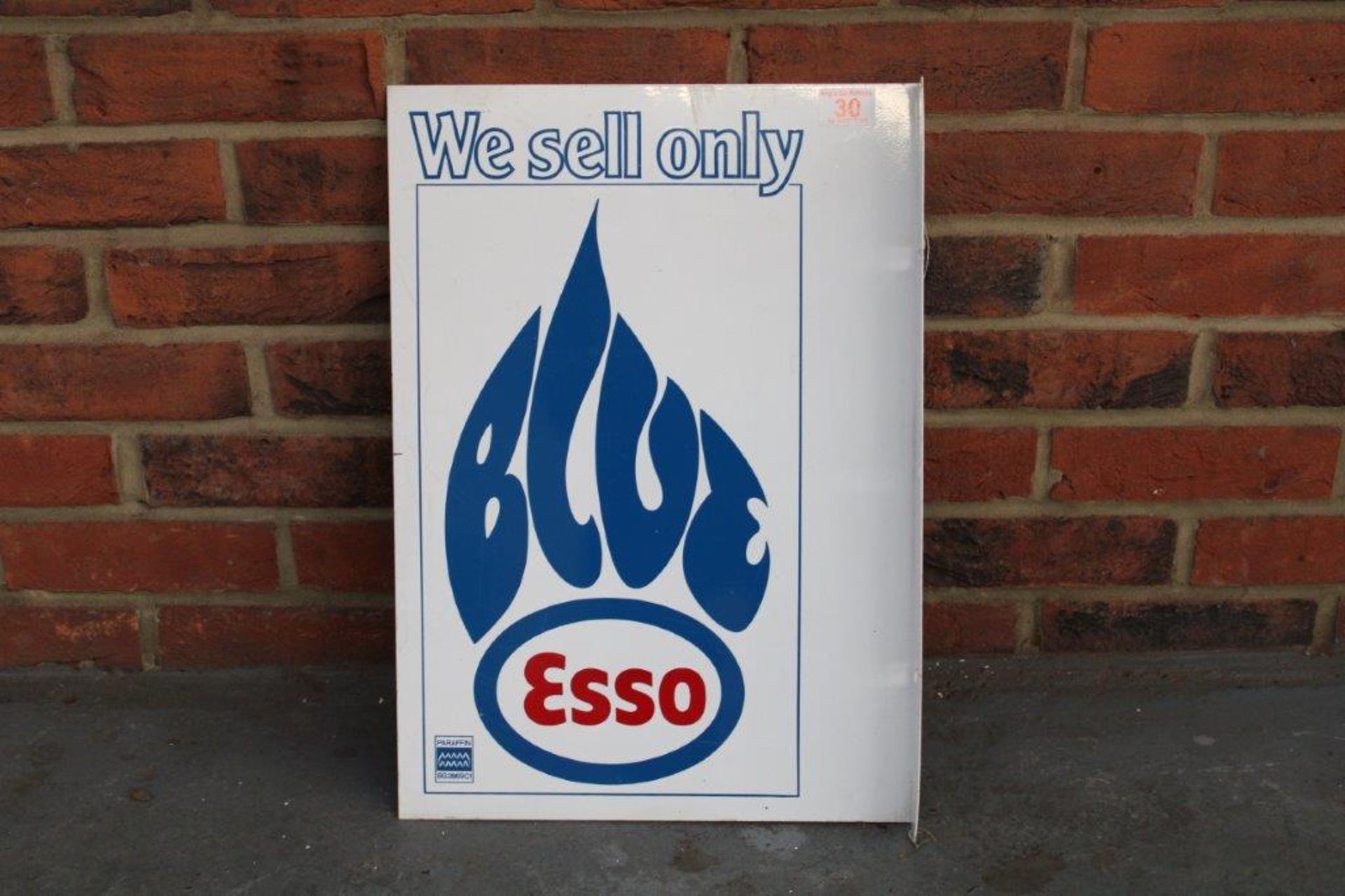 Esso Blue Aluminium Flanged Double Sided Sign