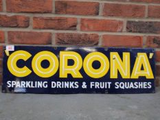 Corona Single Sided Vintage Enamel Sign