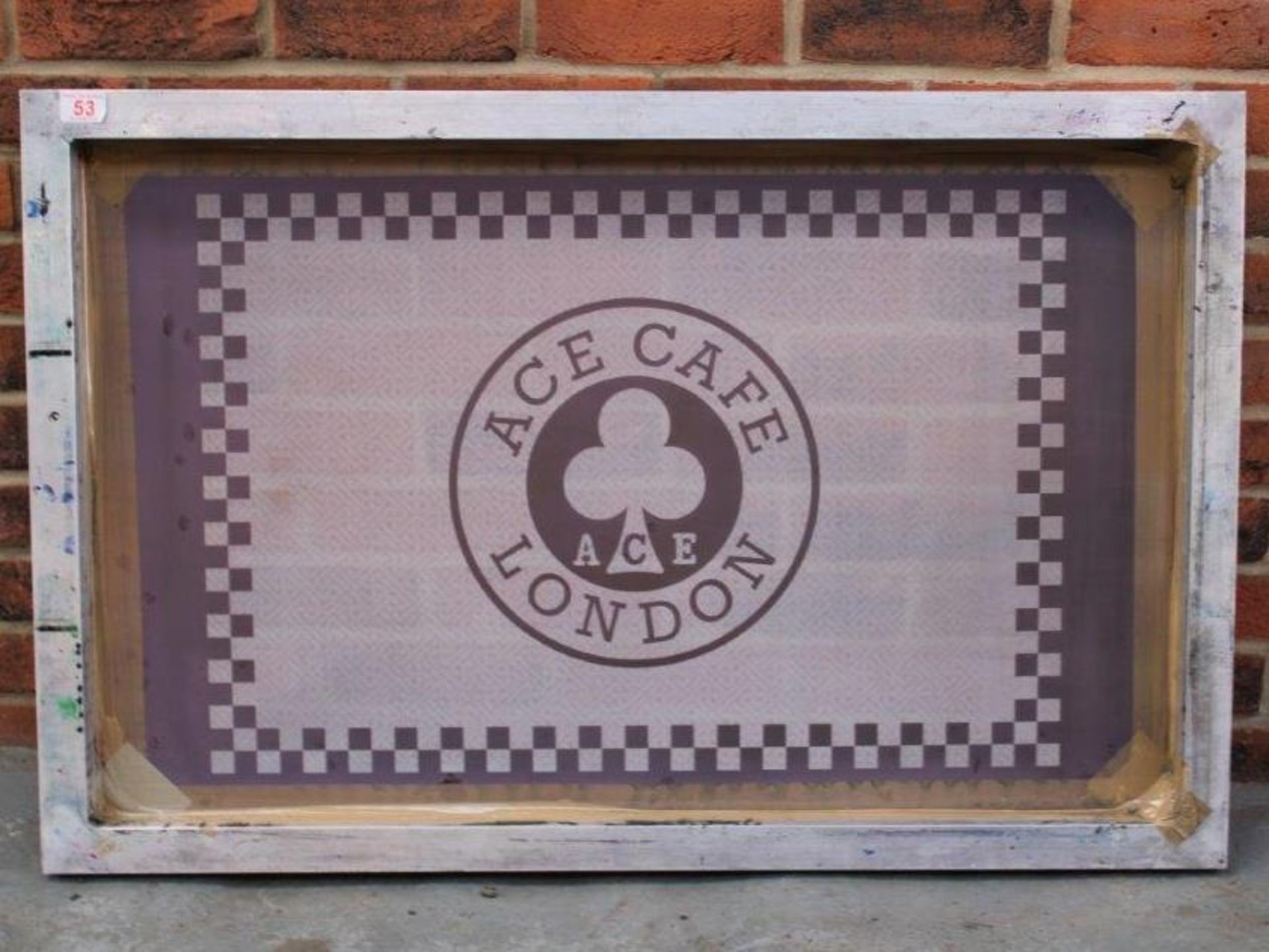 Ace Cafe London Framed Screen Printing Screen